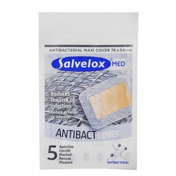 Salvelox Med Antibact Cover76x54mm X 5