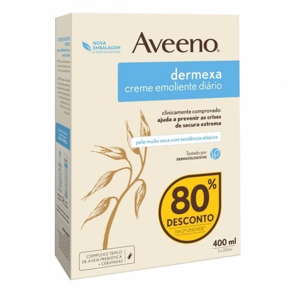 Aveeno Dermexa Cr Emoliente 200Ml X2