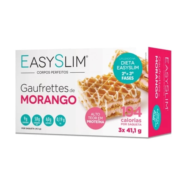 Easyslim Gaufrett Morango 41,1g X 3